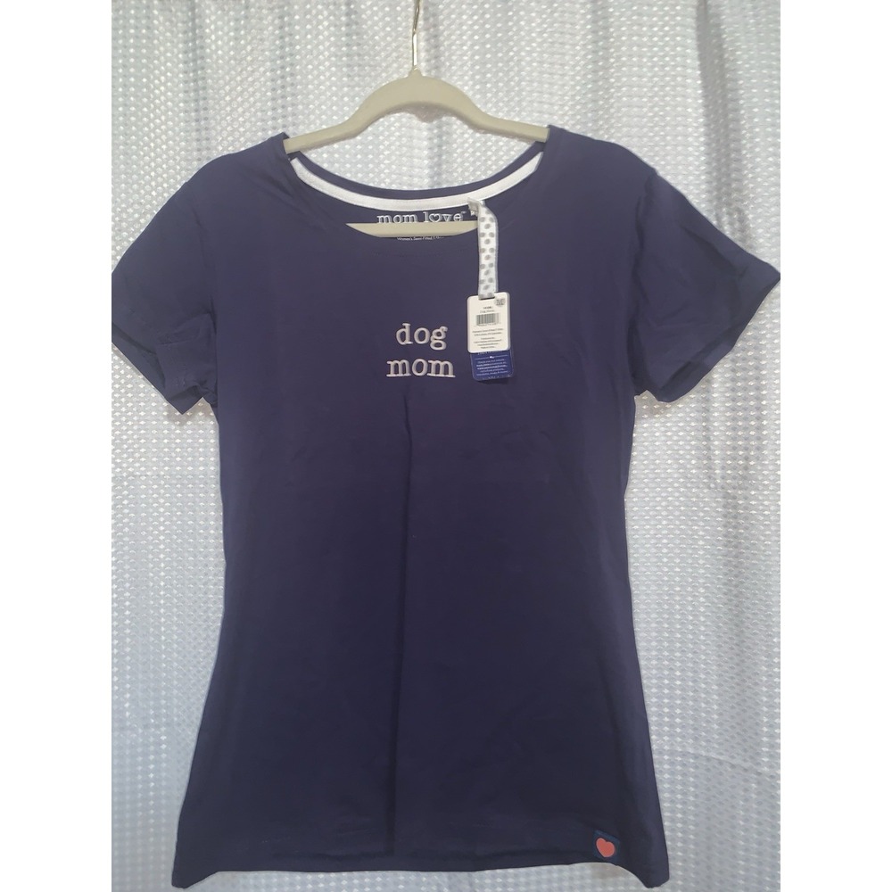 Mom Love Womens Medium‎ Dog Love Blue T-shirt